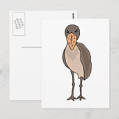 Funny Shoebill Bird Design Postkarte (Vorne/Hinten)