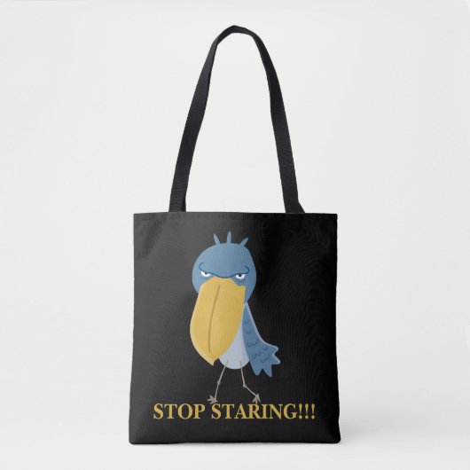 Funny Shoebill Stopp Staring Tasche (Vorderseite)