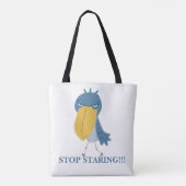 Funny Shoebill Stopp Staring Tasche (Rückseite)