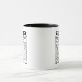 Funny Shoemaker Nutrition Fakten Mitarbeiter Mitar Tasse (Zentrum)