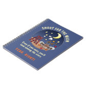 Funny Shoot für den Mond Versagte Cartoon Zitat Notizblock (Linke Seite)