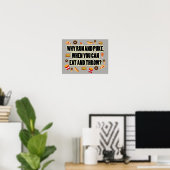 Funny Shooting Put, Discus Thrower Poster Geschenk (Heimbüro)
