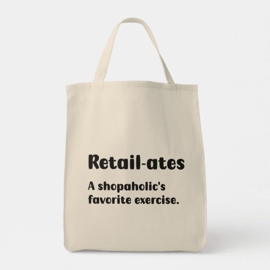 Funny Shopaholic Tragetasche (Rückseite)