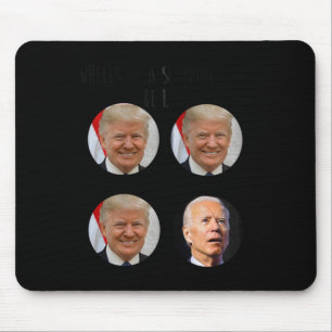 Funny Shopping Cart Trump Biden Wahl Meme Abstimmu Mousepad