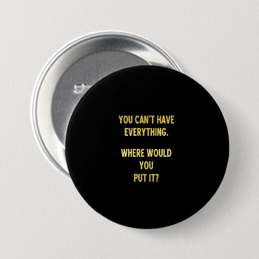 Funny Shopping Hoarding Joke Button (Vorne & Hinten)
