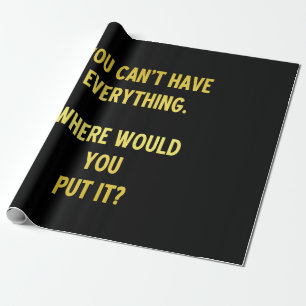 Funny Shopping Hoarding Joke Geschenkpapier