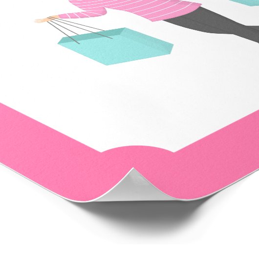 Funny Shopping Zitat kein Quitter für sie Poster (Ecke)