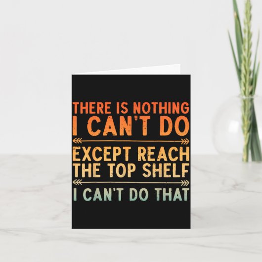 Funny Short People Art For Men Women Short Girl Sh Karte (Vorderseite)