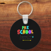 Funny Short School Teacher Quote Saying Pre School Schlüsselanhänger (Vorderseite)