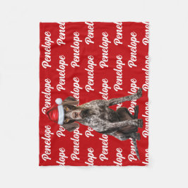 Funny Shorthair Pointer Dog Name Muster Weihnachte Fleecedecke