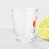 Funny Shot Glass Happy Duck Chefs - Custom Text Schnapsglas (Links)