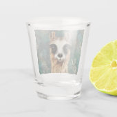 Funny Shot Glass mit Curious Baby Llama Schnapsglas (Rückseite)
