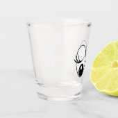 Funny Shot Glass mit neugierigen Augen Schnapsglas (Links)