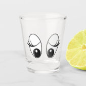Funny Shot Glass mit neugierigen Augen Schnapsglas (Vorderseite)