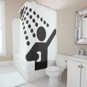 Funny Shower Symbol Man Duschvorhang (Beispiel)