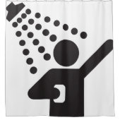Funny Shower Symbol Man Duschvorhang (Vorderseite)