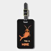 Funny shrimp gepäckanhänger (Vorderseite vertikal)