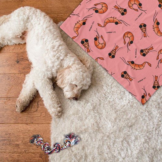 Funny Shrimp Kawaii Fleece Decke