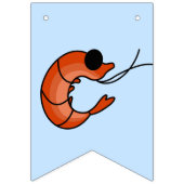 Funny Shrimp Meeresfrüchte-Banner Wimpelkette (Erste Fahne)