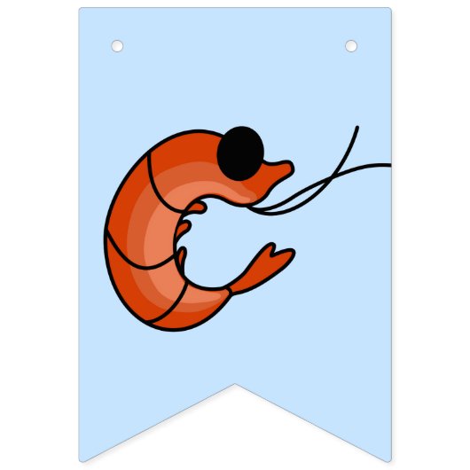 Funny Shrimp Meeresfrüchte-Banner Wimpelkette (Erste Fahne)