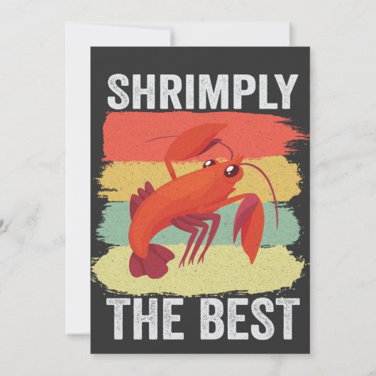 Funny Shrimp Shellfish Behielt es Shrimple Fishing Einladung (Vorderseite)