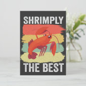 Funny Shrimp Shellfish Behielt es Shrimple Fishing Einladung (Stehend Vorderseite)