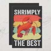 Funny Shrimp Shellfish Behielt es Shrimple Fishing Einladung (Vorne/Hinten)