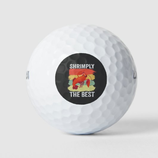 Funny Shrimp Shellfish Behielt es Shrimple Fishing Golfball (Vorderseite)