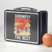 Funny Shrimp Shellfish Behielt es Shrimple Fishing Metall Brotdose (Beispiel)