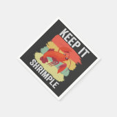 Funny Shrimp Shellfish Behielt es Shrimple Fishing Serviette (Ecke)