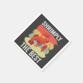Funny Shrimp Shellfish Behielt es Shrimple Fishing Serviette (Ecke)