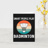 Funny Shuttle Badminton Player Karte (Gelbe Blume)