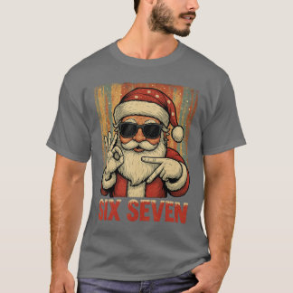 Funny Si Seven Meme Christmas Cool Santa Saying 6  T-Shirt