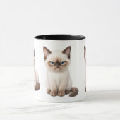 Funny Siamese Cat Expressions Coffee Mug Tasse (Zentrum)