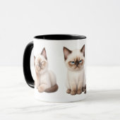 Funny Siamese Cat Expressions Coffee Mug Tasse (Vorderseite Links)