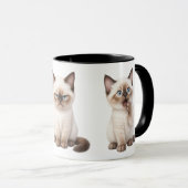 Funny Siamese Cat Expressions Coffee Mug Tasse (VorderseiteRechts)