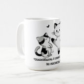 Funny Siamese Cat Kick Illustration Kaffeetasse (Vorderseite Links)
