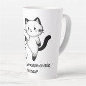 Funny Siamese Cat Kick Illustration Milchtasse (Rechte Ecke)