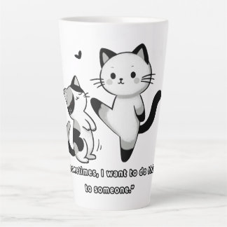 Funny Siamese Cat Kick Illustration Milchtasse