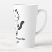 Funny Siamese Cat Kick Illustration Milchtasse (Rechts)