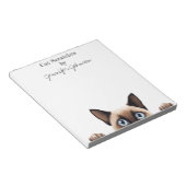 Funny Siamese Cat Notepad Notizblock (angewinkelt)