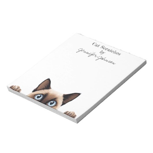 Funny Siamese Cat Notepad Notizblock (Rotiert)