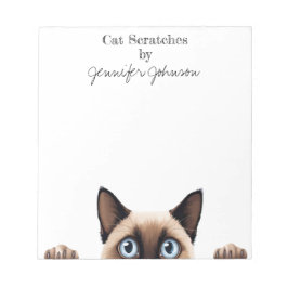 Funny Siamese Cat Notepad Notizblock