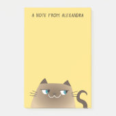Funny Siamese Cat Post-it Klebezettel (Vorderseite)