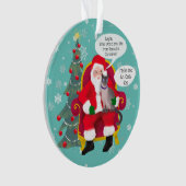 Funny Siamese Cat Visits Weihnachtsfeiern Ornament (Vorderseite)