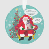 Funny Siamese Cat Visits Weihnachtsfeiern Ornament (Vorderseite)