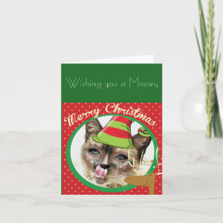 Funny Siamese Cat Weihnachtskarte Feiertagskarte