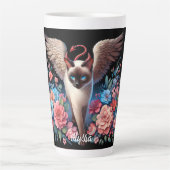 Funny Siamese Demon and Angel Cat Milchtasse (Vorderseite)