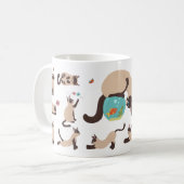 Funny Siamese Katzen Kaffeetasse (Vorderseite Links)
