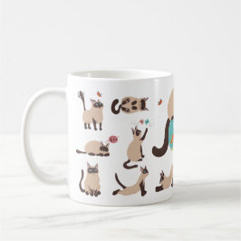 Funny Siamese Katzen Kaffeetasse